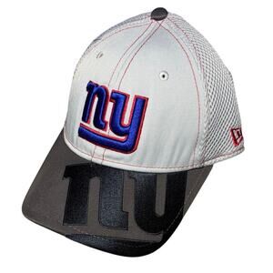 New Era NY Giants 39THIRTY Flex Hat 🔵⚪️ White Gray 🤍💙 Mesh Back • Size S/M